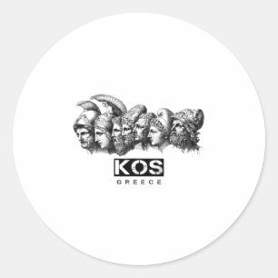 Sticker Rond Vacances de fêtes de plage Grèce Grèce Kos