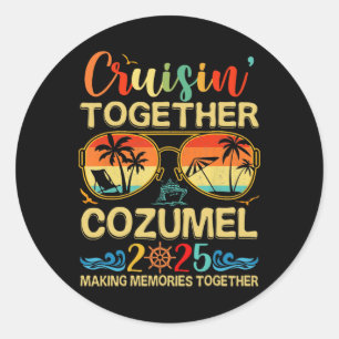 Sticker Rond Vacances de groupe assorties Cruisin Together Cozu