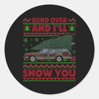Sticker Rond Vacances de Noël Passe-toi et je te montrerai Xma