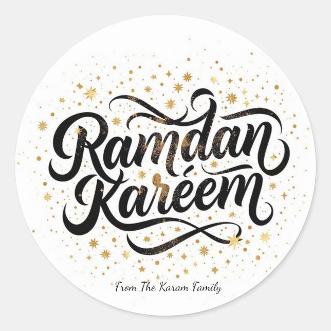 Sticker Rond vacances de Ramadan Kareem (Devant)