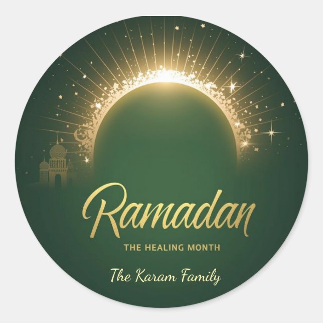 Sticker Rond Vacances de Ramdan Kareem (Devant)