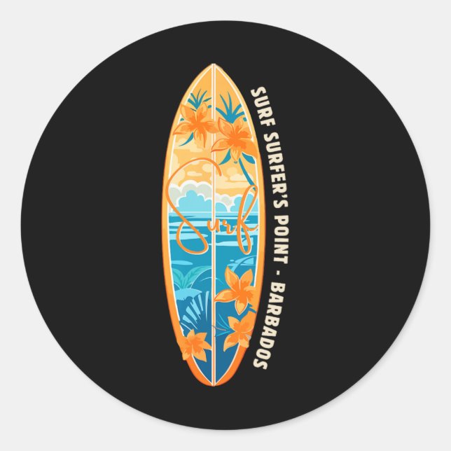 Sticker Rond Vacances de surf Surf Surfer’s Point Rdos  (Devant)