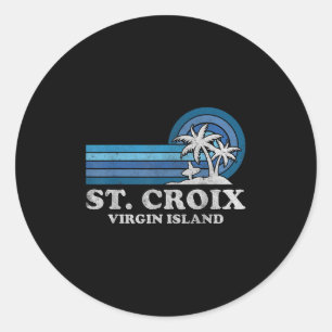 Sticker Rond Vacances d'été pour la famille de St. Croix Beach