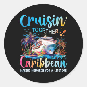 Sticker Rond Vacances en famille Croisière dans les Caraïbes 20