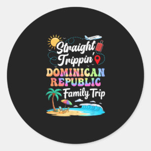 Sticker Rond Vacances en famille en République dominicaine 2025