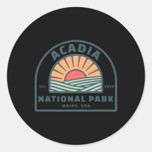 Sticker Rond Vacances en famille Parc national Acadia