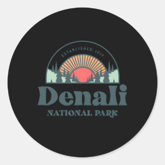 Sticker Rond Vacances en famille Parc national de Denali