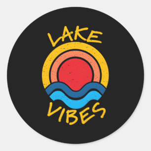 Sticker Rond Vacances en mode lac S