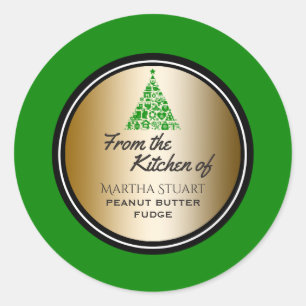 Sticker Rond Vacances faisant l'or vert de la cuisine de