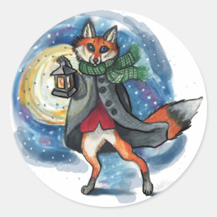 Sticker Rond Vacances Lanterne Fox~stickers