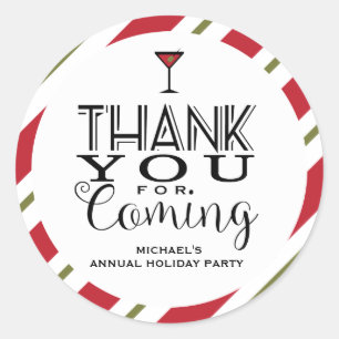 Sticker Rond Vacances modernes, Merci