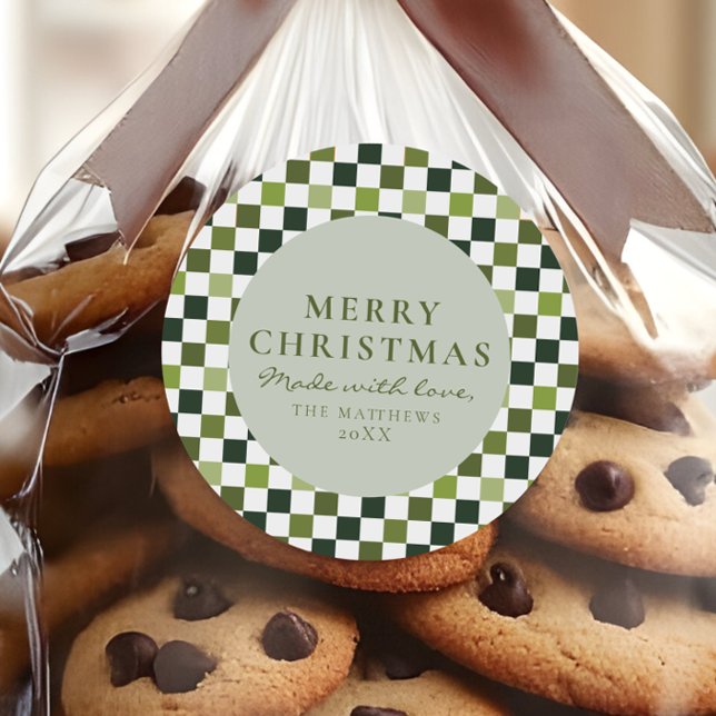 Sticker Rond Vacances Nourriture Maison Biscuits De Noël Vérifi (Créateur téléchargé)