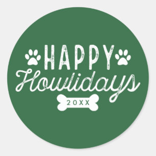 Sticker Rond Vacances vertes heureuses de Howlidays  