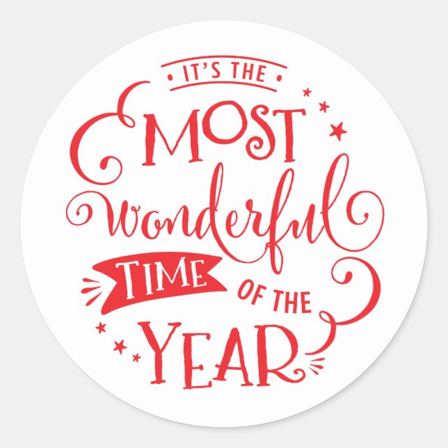 Sticker Rond VACANCES VÊTEMENTS LE plus beau moment de l'année (Devant)