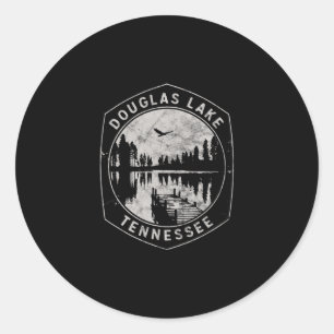 Sticker Rond Vacances vintage à l'extérieur du lac Douglas Tenn