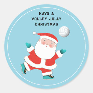 Sticker Rond Vacances volleyball