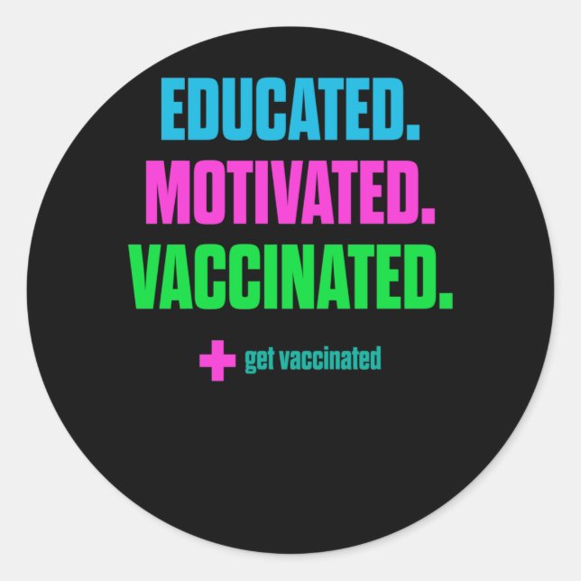 Sticker Rond Vaccin Pro Vaccination Se Faire Vacciner (Devant)
