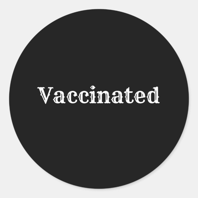 Sticker Rond Vacciné (Devant)