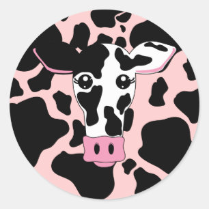 Sticker Rond Vache