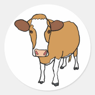 Sticker Rond Vache