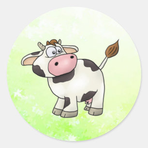 Sticker Rond Vache