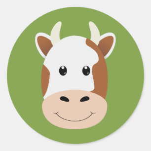 Sticker Rond Vache