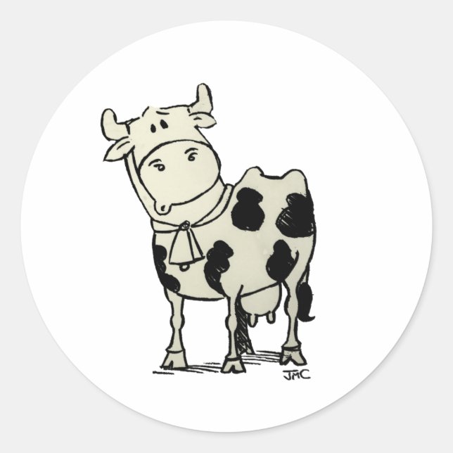 Sticker Rond Vache (Devant)
