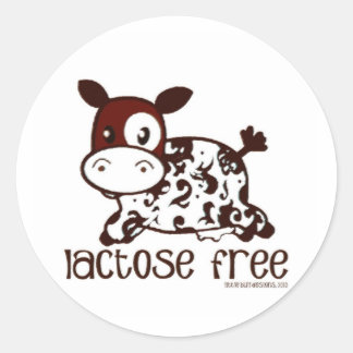 Sticker Rond Vache Brown sans lactose