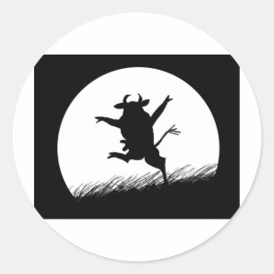 Sticker Rond Vache dansante