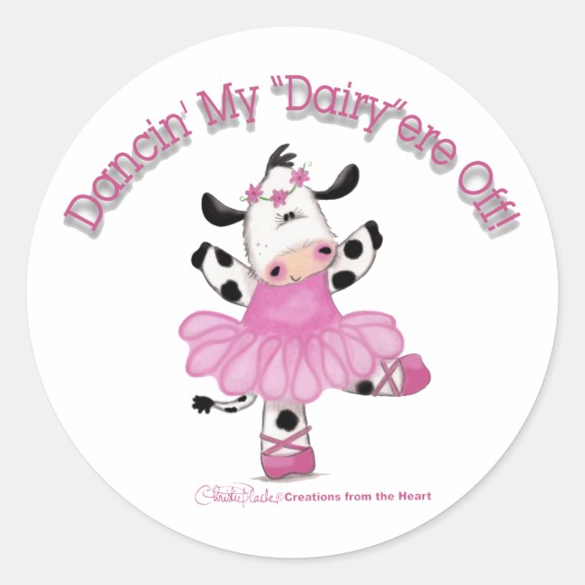 Sticker Rond Vache de Ballerina (Devant)