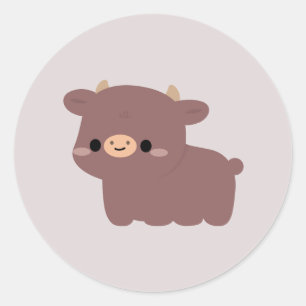 Sticker Rond Vache de Dexter