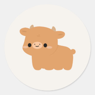 Sticker Rond Vache de Jersey