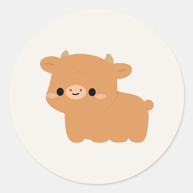 Sticker Rond Vache de Jersey (Devant)
