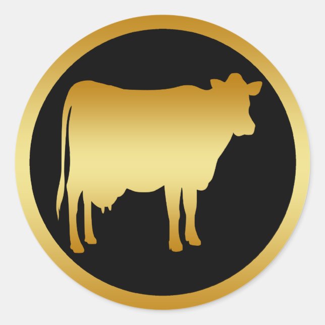 STICKER ROND VACHE D'OR (Devant)