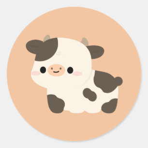 Sticker Rond Vache Holstein