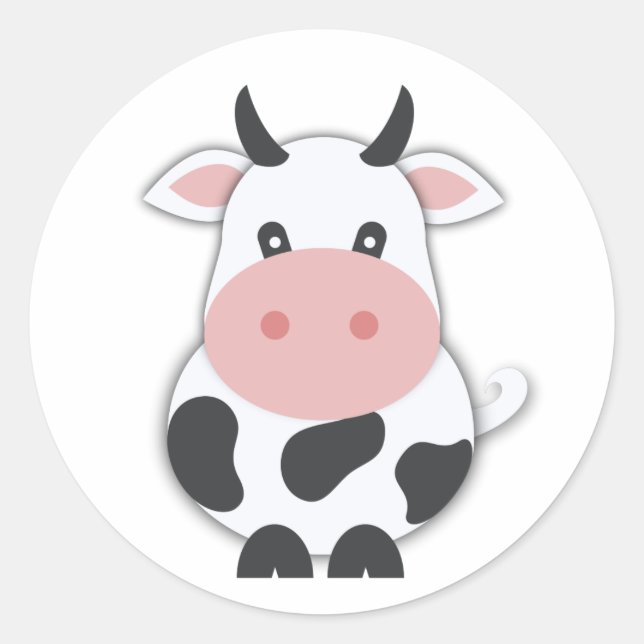 Sticker Rond Vache mûre (Devant)