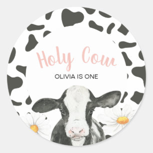 Sticker Rond Vache sacrée, je suis une Daisy