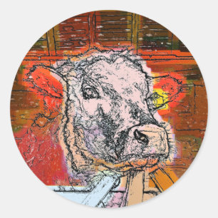 STICKER ROND VACHES