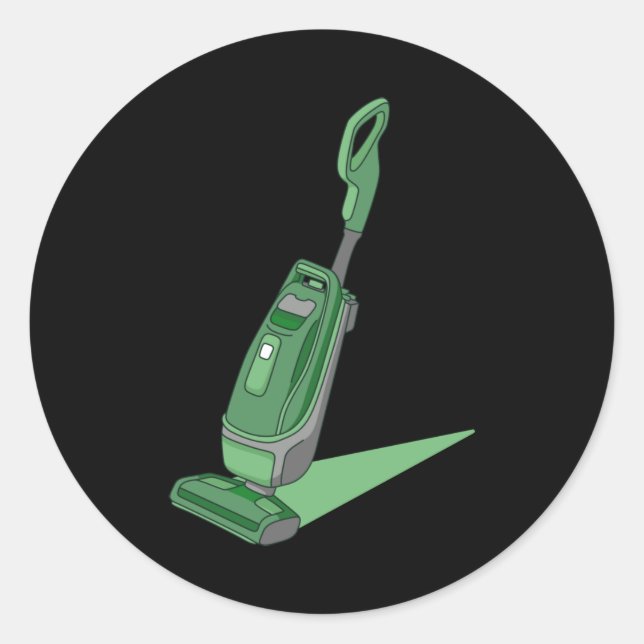 Sticker Rond Vacuum Cleaner Housekeeper Housekeeping Cleaning G (Devant)