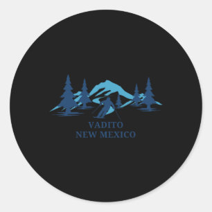 Sticker Rond Vadito Nouveau-Mexique Station de ski Ski