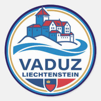 Sticker Rond Vaduz Liechtenstein Europe