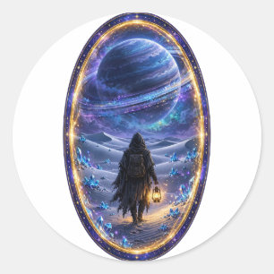 Sticker Rond Vagabond Cosmique