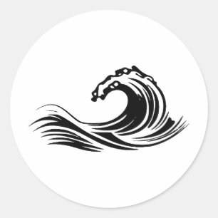 Sticker Rond Vague Abstraite : une approche minimaliste