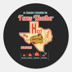 Sticker Rond vague de chaleur estivale au Texas