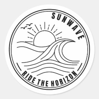 Sticker Rond Vague de soleil