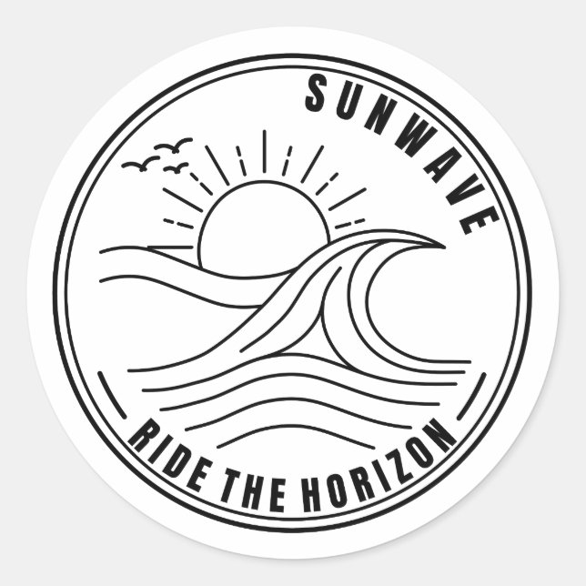 Sticker Rond Vague de soleil (Devant)