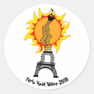 Sticker Rond Vague thermique de Paris 2019