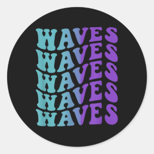 Sticker Rond Vagues, sensibilisation à la santé mentale