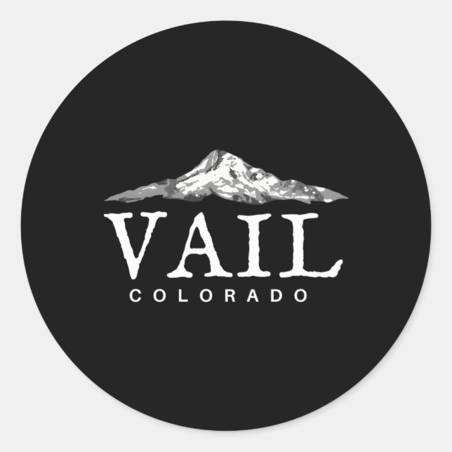 Sticker Rond Vail Colorado (Devant)