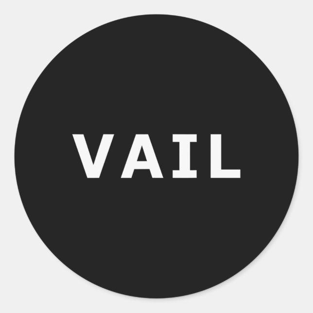 Sticker Rond Vail, Colorado (Devant)